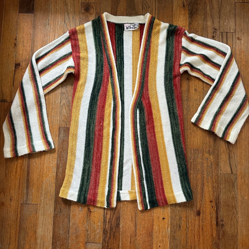 vintage stripe cardigan
